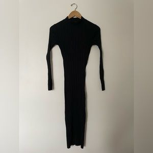 Zara Ribbed Mock-Neck dress